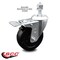 Service Caster 4 Inch Soft Rubber Wheel Swivel 1/2 Inch Stem Caster with Total Lock Brake SCC SCC-TSTTL20S414-SRS-121315 - alternate 3